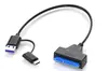 Cable Sata a USB Easy Drive con Orificio de Alimentación DC Adaptador Lector de Disco Mecánico/de Estado Sólido de 2.5/3.5"