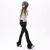 Jeans Negros Acampanados Estilo Americano para Mujer, Primavera 2026, Diseño de Tiro Bajo, Adelgazantes, Elásticos, No Ajustados, Pantalones Acampanados Bootcut