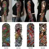Adesivos de Tatuagem Coloridos Estilo Tradicional à Prova d'Água de Longa Duração para Braço Inteiro para Homens e Mulheres com Designs Como Dragão, Hannya, Koi, Flores e Gueixa