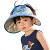 Sombrero de Sol de Dibujos Animados de Verano para Niños, Sombrero Lindo de Animales con Protección Solar, Sombrero Plegable de Ala Ancha con Parte Superior Abierta para Niños y Niñas