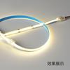 Tira de lámpara COB con unión sin soldadura, 12 V/24 V, baja tensión, unión rápida, 8 mm/10 mm, unión indirecta media