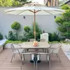 Sombrilla de exterior, sombrilla de patio, sombrilla grande para el sol en exteriores, sombrilla plegable de poste central, parasol para mesa y silla de balcón, puesto exterior y decoración de boda