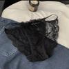 Calcinha Feminina Sexy de Renda com Recortes Transparentes na Cintura Baixa, Estilo Novo de Verão, Sem Costura e Respirável