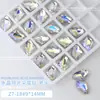 Taladro para uñas de fondo puntiagudo color Azul Moonlight al por mayor Super Flash cuadrado grueso octagonal corazón cristal de cristal strass joya para uñas