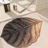 Tapete Simples para Casa em Forma de Folha de Terra de Diatomáceas, Tapete de Banheiro Absorvente de Água Antiderrapante, Tapete Drenante e Absorvente de Água para Bancada de Cozinha