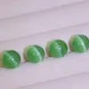 Piedra Ojo de Gato Perlas Redondas de Medio Agujero Perlas Sueltas Semi-Terminadas DIY Collar Pendientes Pasador Accesorios de Joyería Perlas Sueltas Colgante Venta al por Mayor