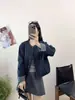 Jaqueta Curta Xadrez Color Block Casual Estilo Coreano para Mulheres, Jaqueta Solta de Gola Redonda Primavera 2026, Versão Curta para Figuras Baixas