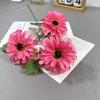 Simulación Girasol de 3 cabezas Pequeño Fresco Boda Auditorio Paisajismo Hogar Hotel Decoración Adornos Flor para Pasador DIY Flor al por mayor Comercio