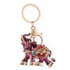 Chaveiro de elefante colorido de venda quente transfronteiriça atrações turísticas liga diamante tridimensional elefante fabricantes atacado