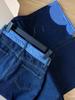 Jeans de Retazos Cuadros con Pajarita para Mujer, Nuevo Estilo Primavera y Otoño, Pantalones Rectos Sueltos de Pierna Ancha