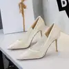 Zapatos de Tacón Ultra Alto de Malla de Encaje Sexy Estilo Europeo y Americano 1963-7 para Mujer, Zapatos de Stiletto de Punta Fina y Boca Baja de Gama Alta para Club Nocturno para Mujer