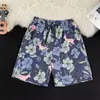 Shorts de Playa con Estampado Floral Estilo Sanya para Hombre Verano Delgados Holgados Pierna Recta Atractivos Shorts Hawaianos