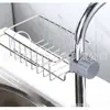Estante de Almacenamiento para Grifo Cocina Acero Inoxidable Organizador de Fregadero Hogar Esponja Paño Trapo de Cocina Estante de Secado Cesta Colgante