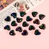 Contas de Cor Sólida Acrílica Galvanizada Cor UV Coração de Pêssego Pulseira DIY Feita à Mão Corrente de Celular Acessórios de Joias com Contas
