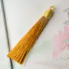 Tapa de hilo dorado de 9 cm tejida a mano Borla Nudo Chino Abanico pequeño con pinchos Sachet Colgante para coche Accesorios de joyería pincho colgante