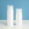 Botella de Loción al Vacío Tipo Prensa de PP Blanca 30ml 50ml Material de Empaque para Productos de Skincare Loción Acuosa Gel de Ducha Botella Vacía Recargable