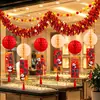 Decoraciones para el Festival de Medio Otoño, decoraciones para el Día Nacional, linternas, guirnaldas brillantes, banderas y decoraciones colgantes para entornos de eventos escolares, centros comerciales y tiendas