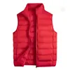Chaleco de plumas, chaqueta de invierno cálida para exteriores, engrosado, con múltiples bolsillos, unisex, casual, versátil, color liso, bolsillos grandes