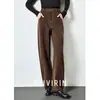 Jeans Reto Slimming Solto Novo Estilo Outono/Inverno 2026 para Mulheres, Calças Largas Elegantes de Alta Qualidade para o Dia a Dia, Calças Longas