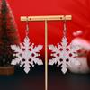 Pendientes de árbol de Navidad transfronterizos europeos y americanos, pendientes de cactus, pendientes de acrílico con forma de hombre de jengibre y dibujos animados navideños.