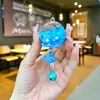 Pingente de Sino de Vento Luminoso Fofo, Chaveiro de Areia Movediça em Óleo, Pingente Exquisito para Mochila de Casal, Pingente de Cristal, Pequeno Presente