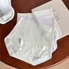 Nueva ropa interior de seda helada de talle alto para mujer, verano, ultrafina, sin marcas, Naked Sense, transpirable, bragas explosivas para chicas.