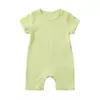 Ropa de Otoño de Color Sólido para Niños con Broches en los Hombros, Mameluco Corto de Algodón, Pelele para Recién Nacidos, Mameluco Unisex para Bebé