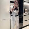 Pijama antibacteriano de lunares en la nube, traje fino de manga larga para mujer, ropa de casa que se puede usar al aire libre, pijamas de mujer al por mayor