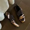 Zapatos Mary Jane Gruesos de Velcro Estilo Funcional Retro para Mujer, Nuevos Zapatos de Ballet Deportivos de Corte Bajo para Primavera y Otoño