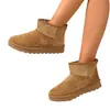 Botas de Neve Femininas 2026 Estilo Novo de Inverno Sapatos de Algodão com Forro de Lã, Sapatos Femininos Espessados, Botas de Algodão Confortáveis e Quentes, Botas Curtas de Algodão com Solado Grosso
