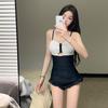 [alta calidad] Traje de baño Verano 2024 Nuevo Skinny Sexy Estudiante Conservador Pecho Pequeño Push-up Traje de baño Skinny