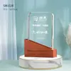 Trofeo de Cristal Creativo de Madera Grabado Personalizado Medalla de Competencia Producción Placa Autorizada Premio al Empleado Destacado Souvenir