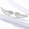 Elegante Brinco de Prata Asas de Anjo Fileira de Orelha 2020 Nova Moda Asas de Anjo Brincos Unidos Sem Furos de Orelha Presilhas de Orelha Brinco