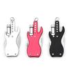 Herramienta combinada cuchillo en stock para exteriores portátil forma de guitarra regalo llavero abridor de botellas navaja plegable multifuncional con luz