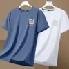 Camiseta de Manga Curta Nova Tendência de Marca para o Verão Jovem Gola Redonda Solta Casual Tendência Ins Camiseta de Meia-Manga para Meninos Top