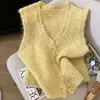 Chaleco de Punto de Cuello en V Estilo Old Money 2026 Primavera, Otoño, Invierno Chaleco de Punto de Gama Alta Suave y Acogedor Top para Vestir sin Mangas