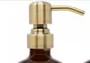 Suprimentos do Fabricante em Estoque Frasco de Vidro Marrom 500ml para Álcool em Gel Frasco Boston com Bomba Dispenser de Sabão