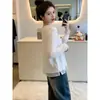 Estilo Nuevo Otoño/Invierno Popular Este Año Suéter de Manga Larga Talla Grande Ropa para Mujer Malla Gruesa Empalmada Versátil Hombro Normal Top