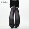 Jeans de trabajo para hombre, nuevo estilo otoño 2026, pantalones lavados retro americanos, pantalones de pierna ancha elegantes y geniales para adolescentes