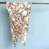 Lenço de Seda Twill com Padrão de Diamante, Versátil, para Mulheres, Seda de Amora, Lenço de Pescoço para o Dia a Dia de Luxo Leve, Coleção de Lenços Longos Estampados Vintage