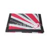 Cartera plegable de tela Oxford 600D de tres pliegues con logotipo serigrafiado, cartera plegable negra duradera de tres pliegues