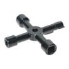 Llave Personalizada Transfronteriza 4 en 1 Llave Negra para Llave de Agua de Medidor de Agua Multifunción Gabinete Eléctrico Manual Llave de Enchufe Triangular