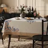 Toalha de Mesa de Luxo Leve de Alta Qualidade Impermeável e à Prova de Óleo Estilo Retro Americano Dopamina Tapete para Mesa de Jantar Estilo Ins Toalha de Mesa para Mesa de Centro