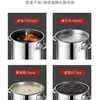 Acero Inoxidable con Tapa 304 Olla Sopa Espesada Barril Sopa Barril Aceite Olla Sopa Hogar Gran Capacidad Cubo Agua Barril Redondo Comercial Carne Guisada