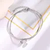 Pulseira de Pérolas Redondas de Pão Camada Dupla Moda Francesa Ins Corrente de Osso de Cobra Transfronteiriça Pulseira de Pérolas de Concha Clara para Mulheres