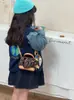 2026 Nova Mini Bolsa Retro Estampada para Crianças com Decoração de Lenço de Seda, Bolsa Transversal para Meninas, Pequena Bolsa de Viagem para Bebê