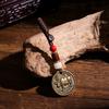 Llavero de Cobre Puro de los Doce Signos del Zodíaco Accesorio para el Interior del Coche Colgante Latón Accesorio Creativo Adorno Auspicioso