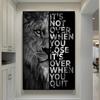 Citações de Leão Selvagem Arte Pôster Impressão Pintura Decoração de Escritório Casa Arte de Parede Núcleo Slogan Personalizado Pintura a Óleo Artística