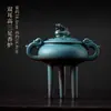 Novo Estilo Chinês Dinastia Song Estética Sala de Chá Prateleira de Exibição, Bule, Lata de Chá, Incensário, Cerimônia do Chá Decorações Artesanais Estilo Retrô