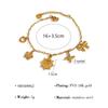 Comércio Exterior Estilo Europeu e Americano Pingente Vazado Pulseira Feminina, Versátil Não Desbota Cravejado com Diamantes Girassol Conjunto de Joias Atacado